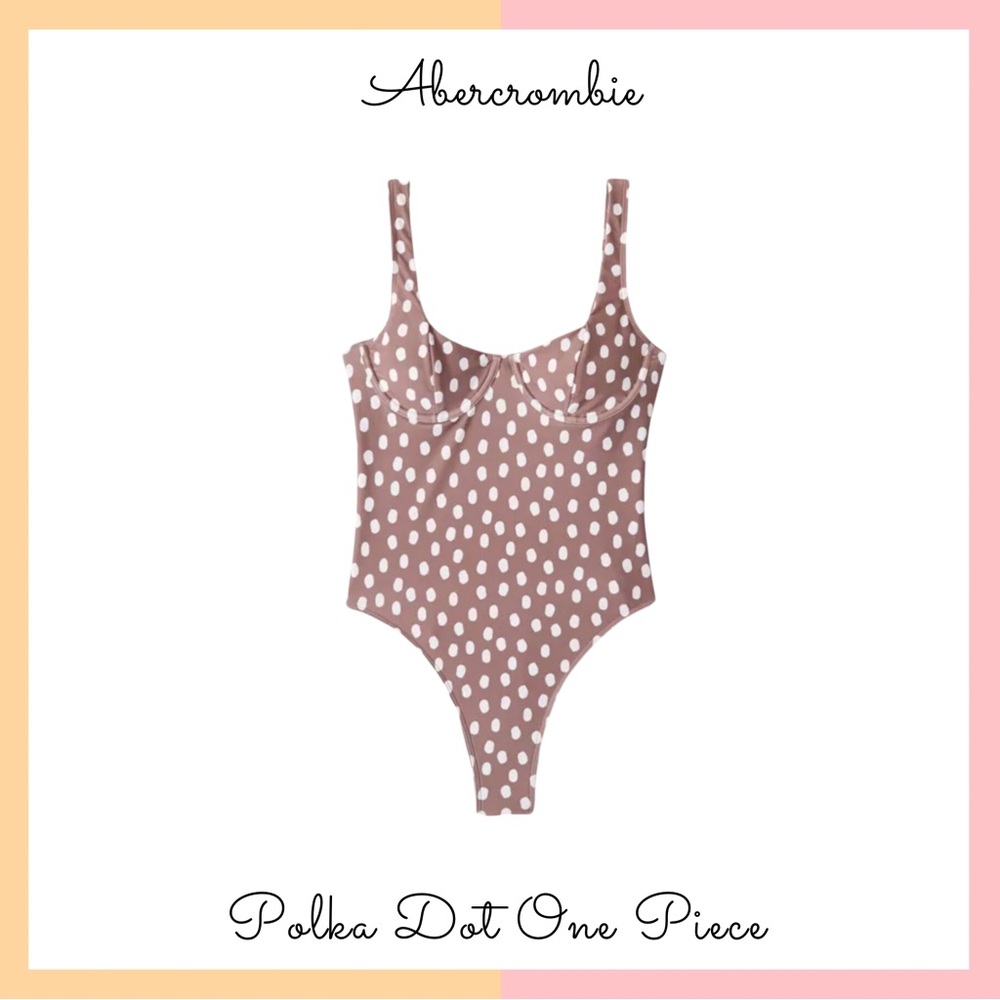 Abercrombie Polkadot Underwire One-Piece Swimsuit sz Med